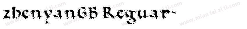 zhenyanGB Reguar字体转换